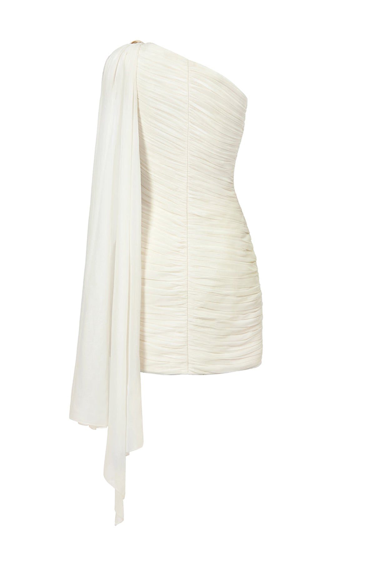 Lunaris Sheath One Shoulder Taffeta Mini Dress