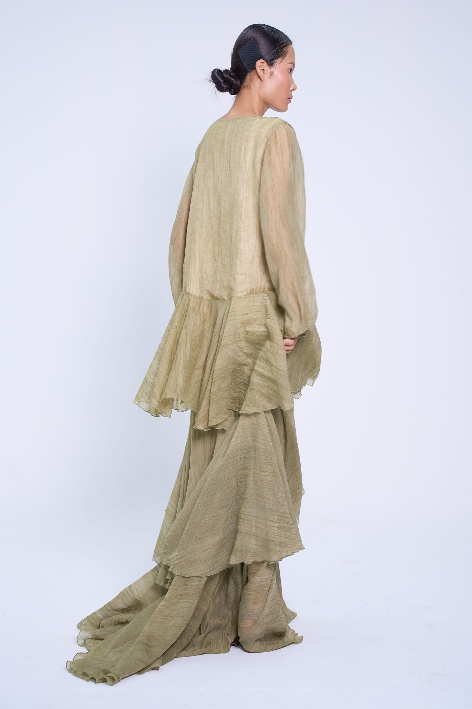 Com Moi Draped Maxi Dress