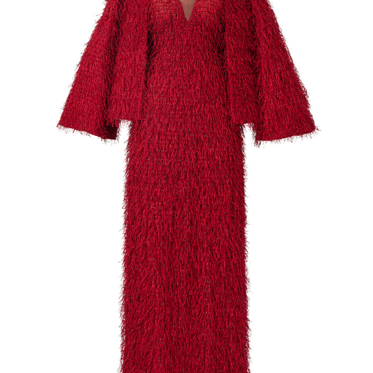 Frazier Sheath Flare Sleeved Polyester Floor Length Set
