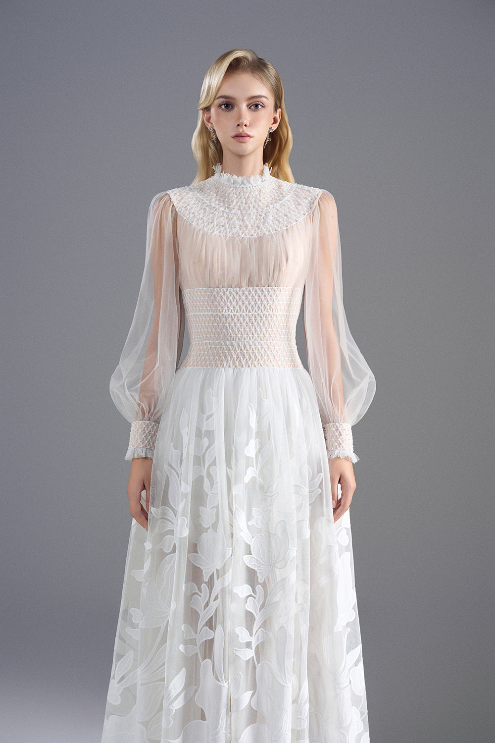 Virel Bishop Sleeve Maxi Dress