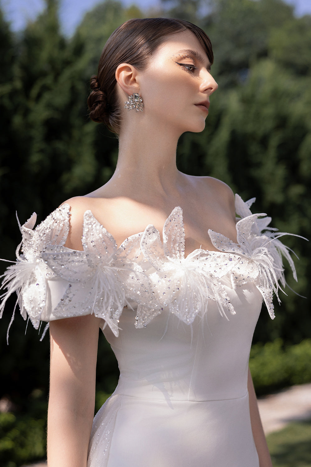 Linnea Feather Maxi Dress