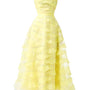 Fatima Fit and Flare Straight Across Neck Organza Midi Dress