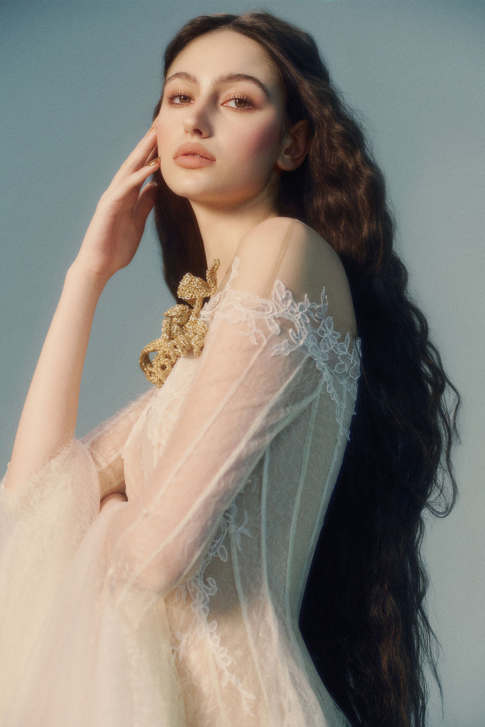 Aglaia Applique Midi Dress