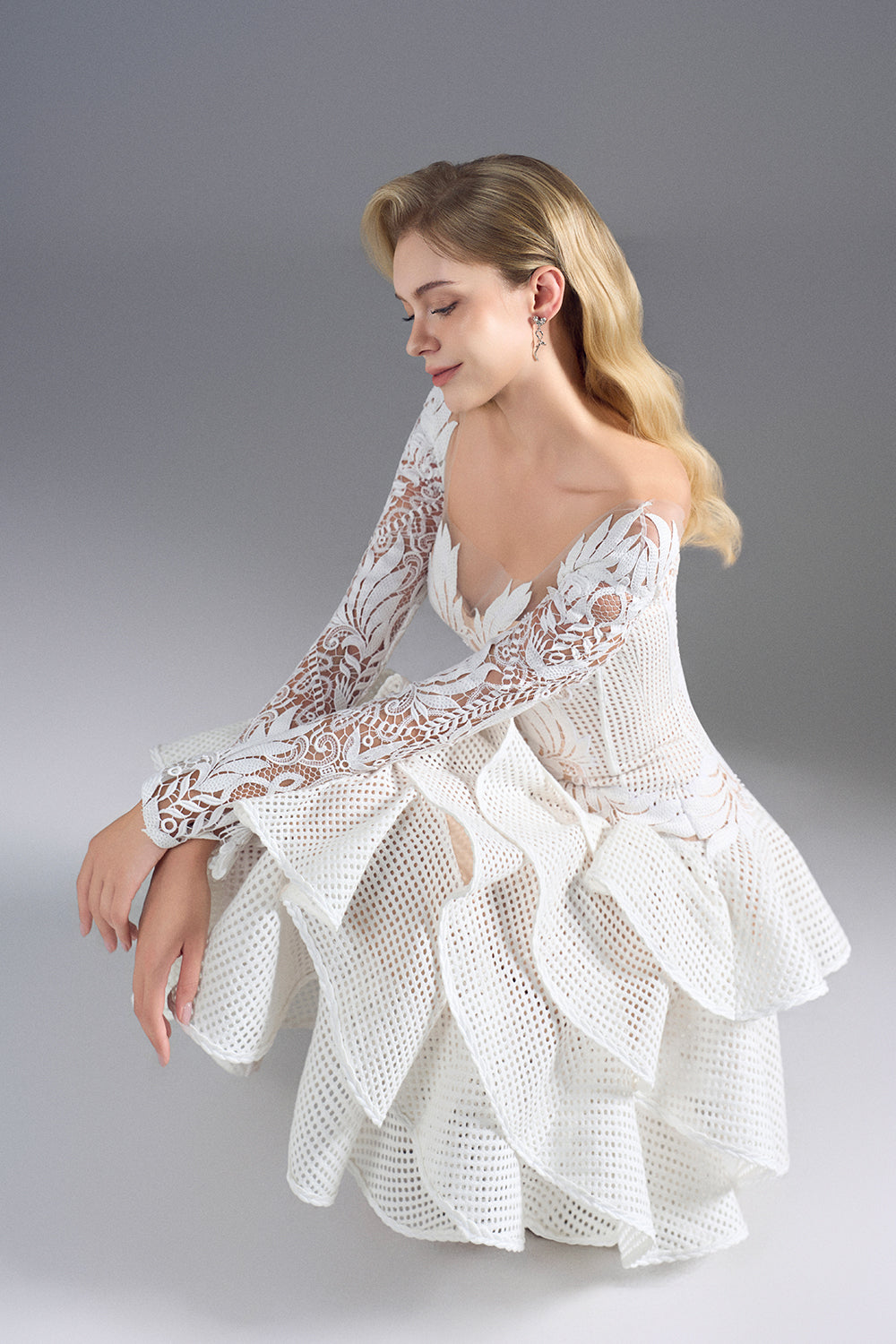 Victorian Ruffle Midi Dress