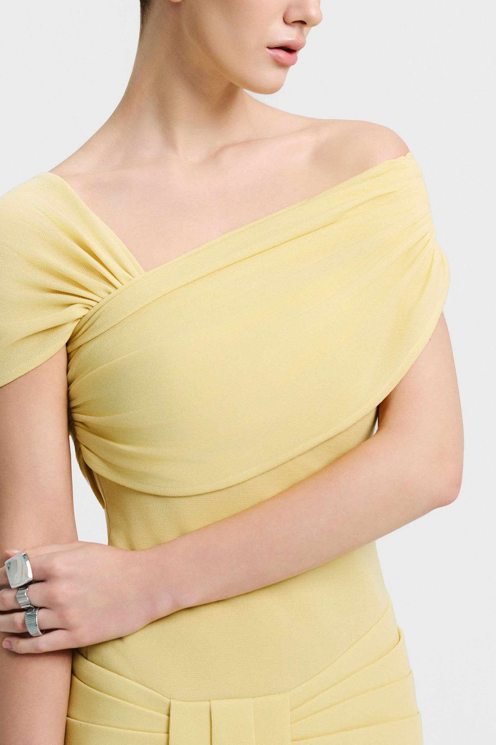 Amara Asymmetric Neck Maxi Dress