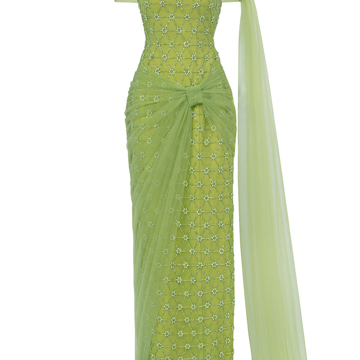 Escobar Sheath Extended Flap Polyester Maxi Dress