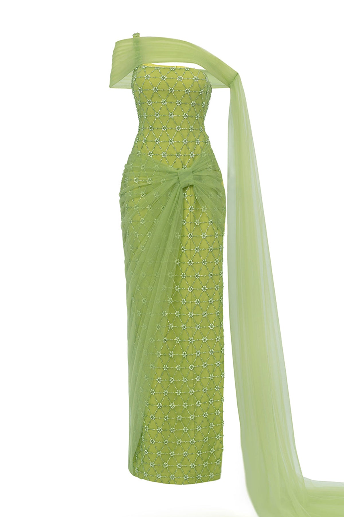 Escobar Sheath Extended Flap Polyester Maxi Dress
