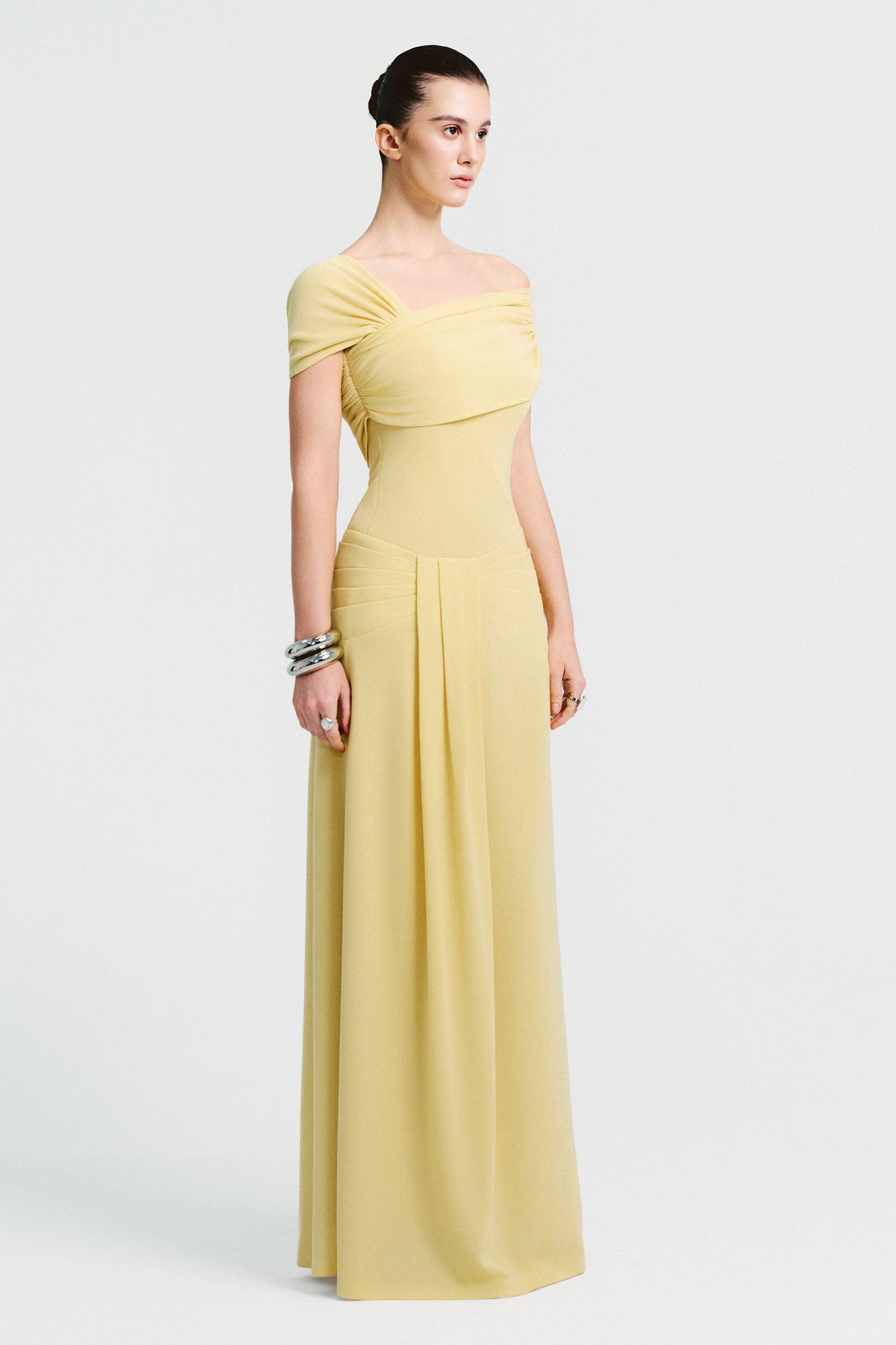 Amara Asymmetric Neck Maxi Dress