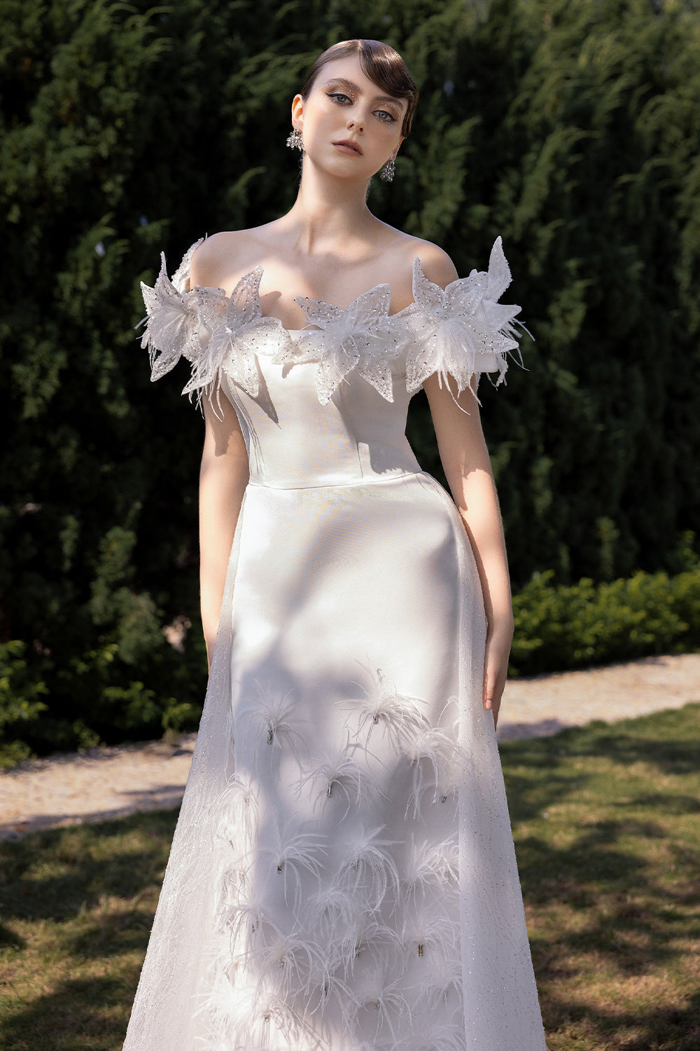 Linnea Feather Maxi Dress