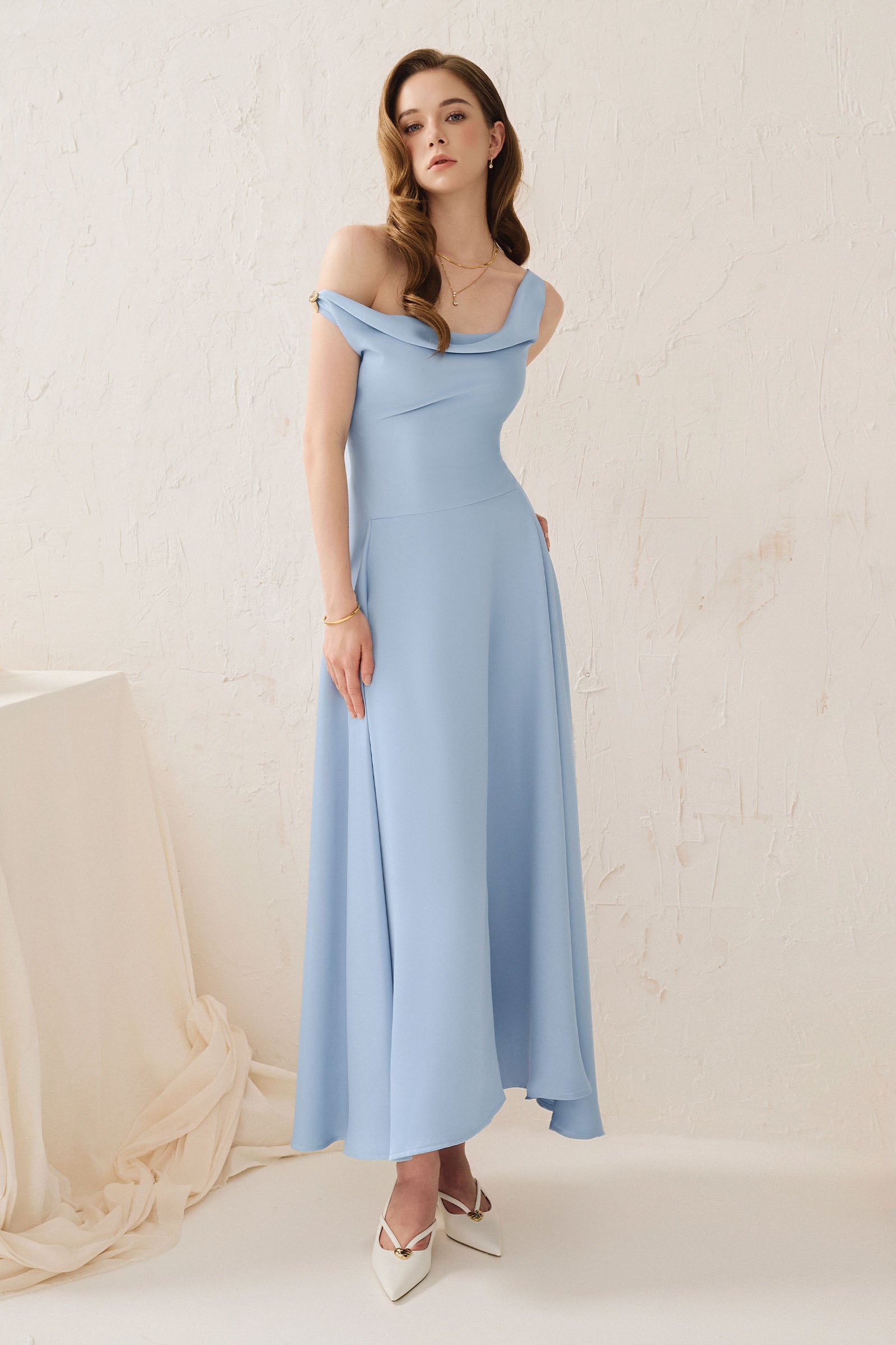 Idali Cowl Midi Dress