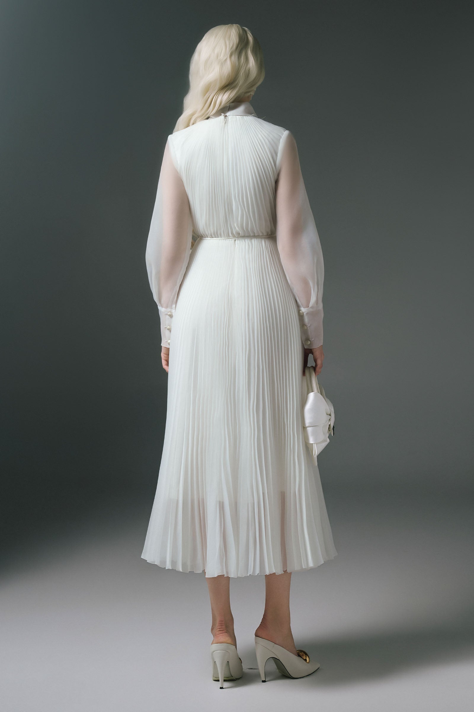 Sabrina Pleated Midi Dress
