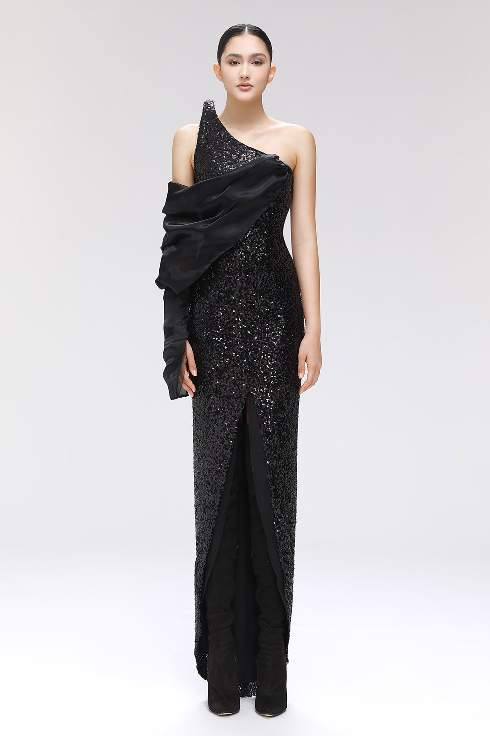 Stellar Draped Maxi Dress