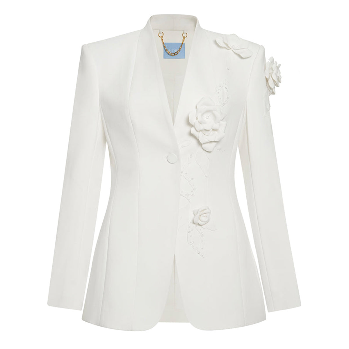 Bianca Structured Long Sleeved Twill Blazer