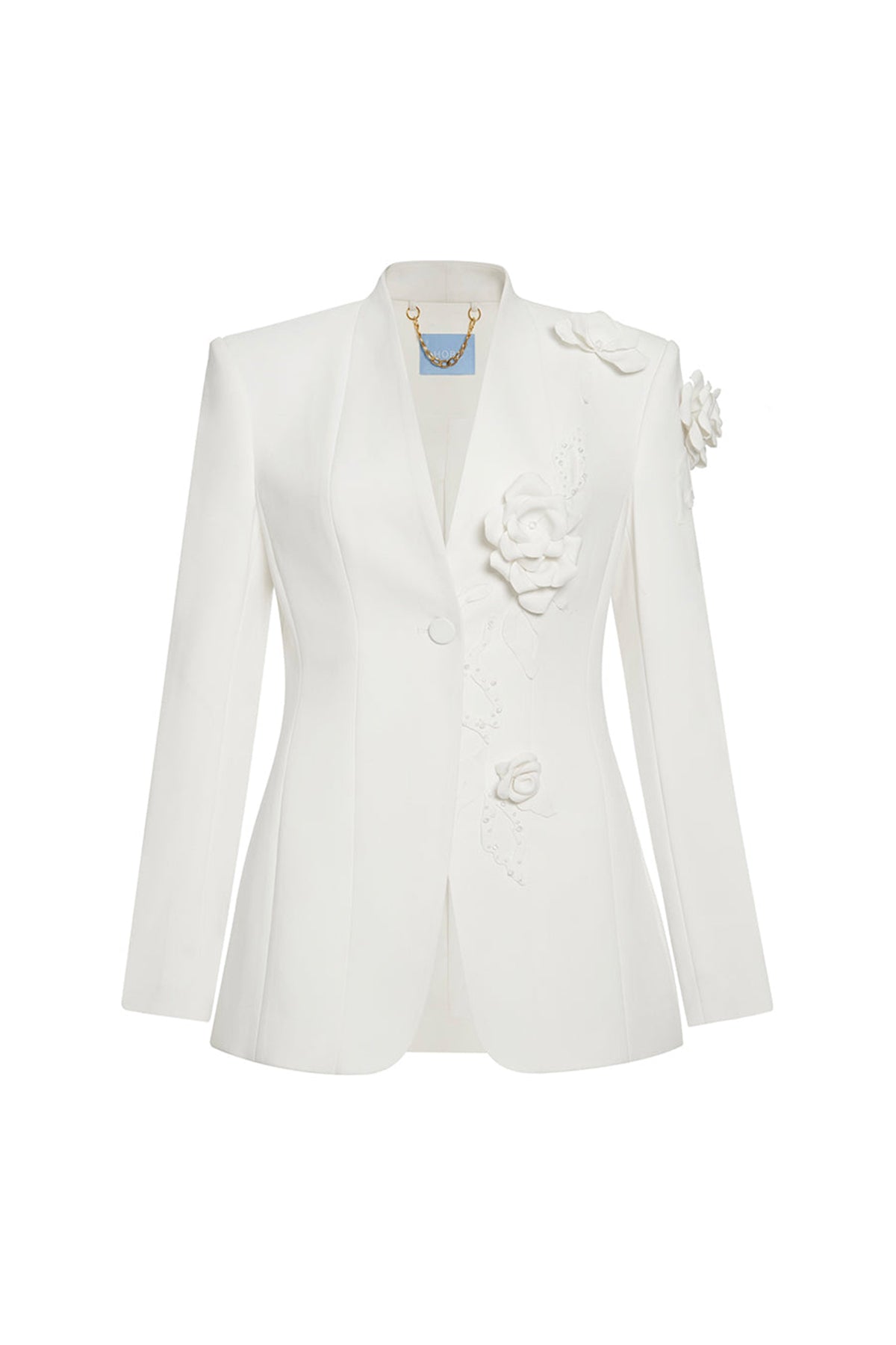 Bianca Structured Long Sleeved Twill Blazer