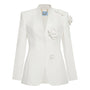 Bianca Structured Long Sleeved Twill Blazer