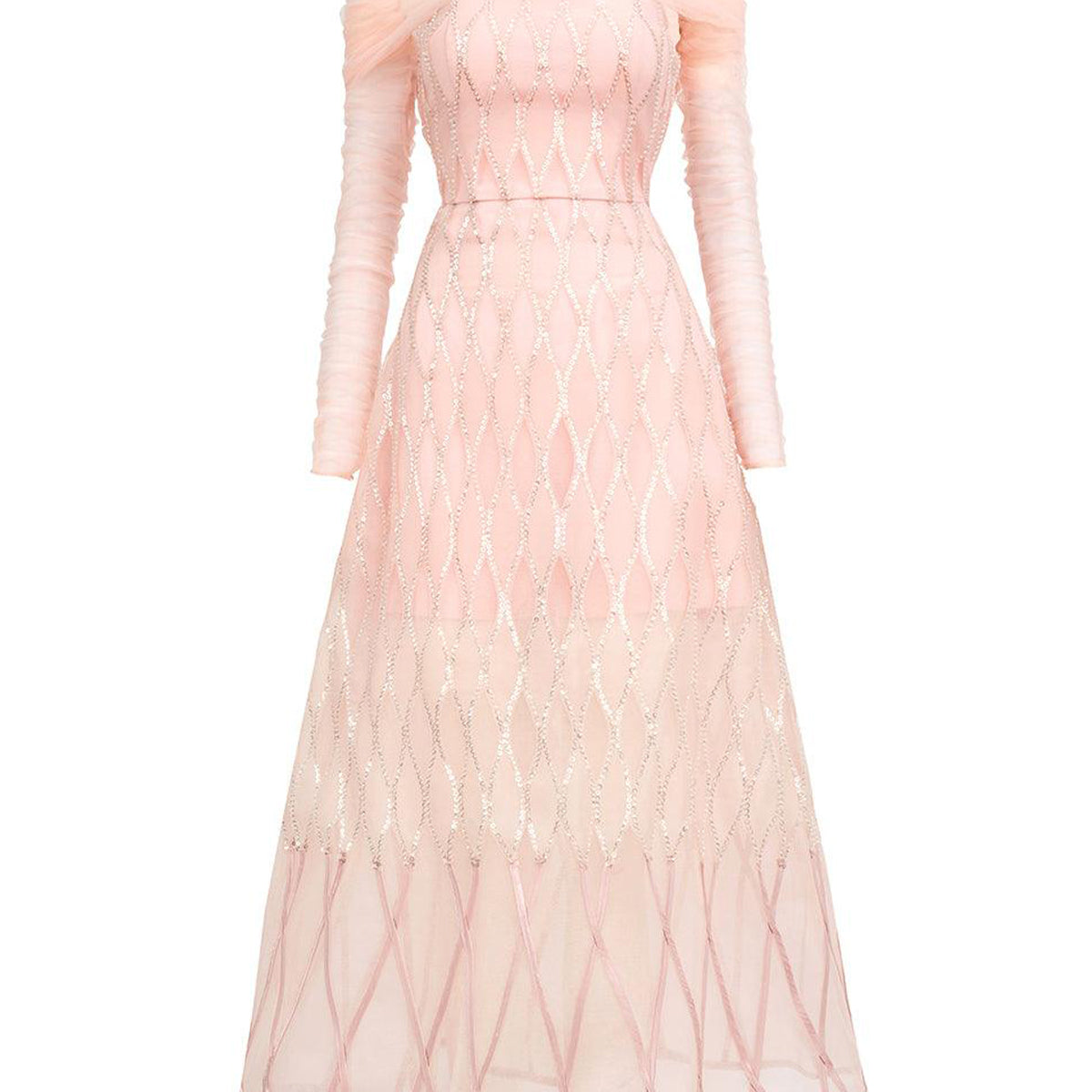 Elysium A-line Asymmetric Neck Polyester Midi Dress