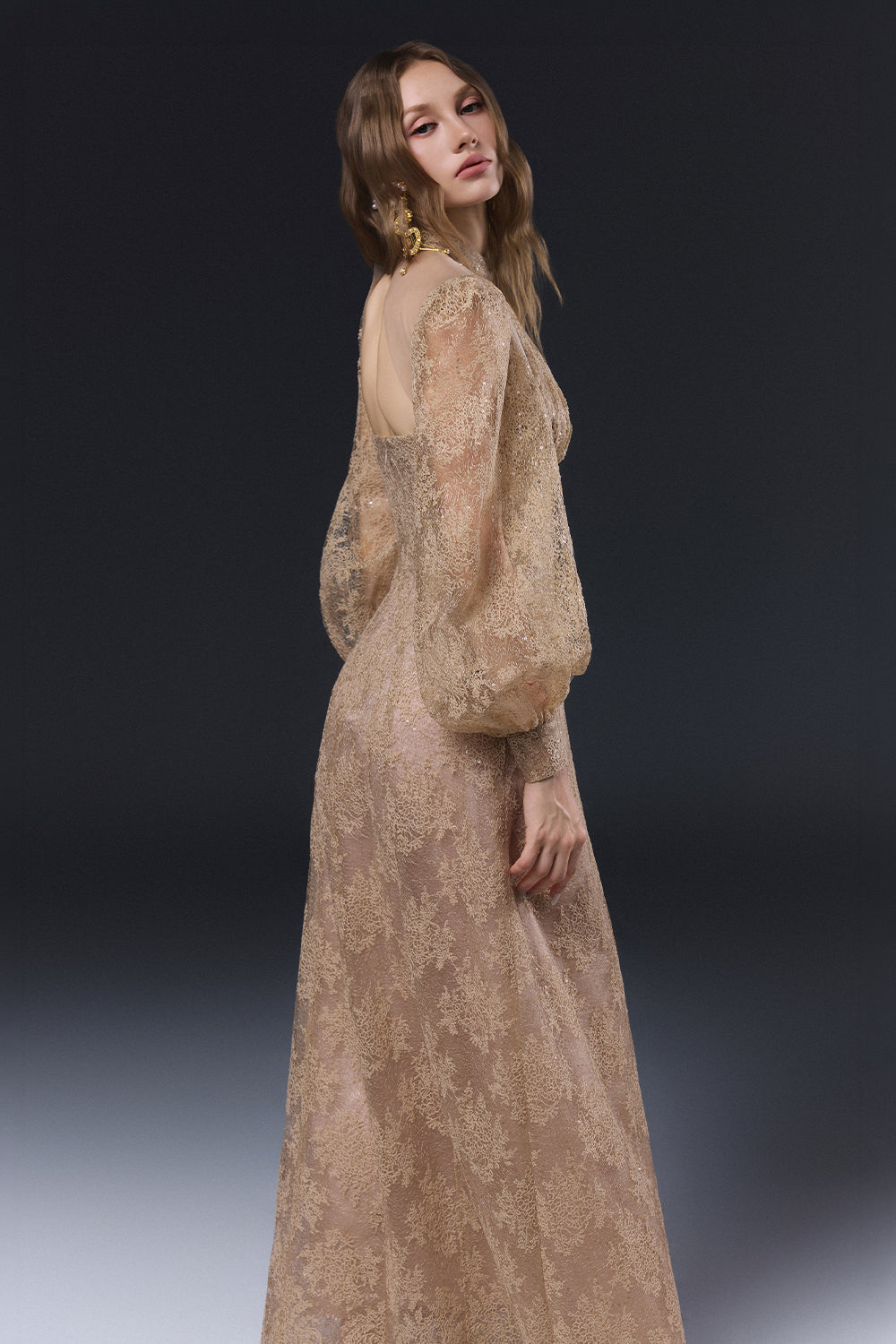 Jadeline Bishop Sleeve Maxi Dress
