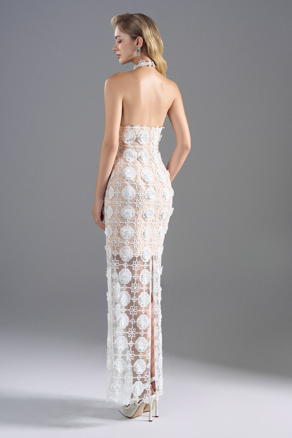 Noir Applique Maxi Dress