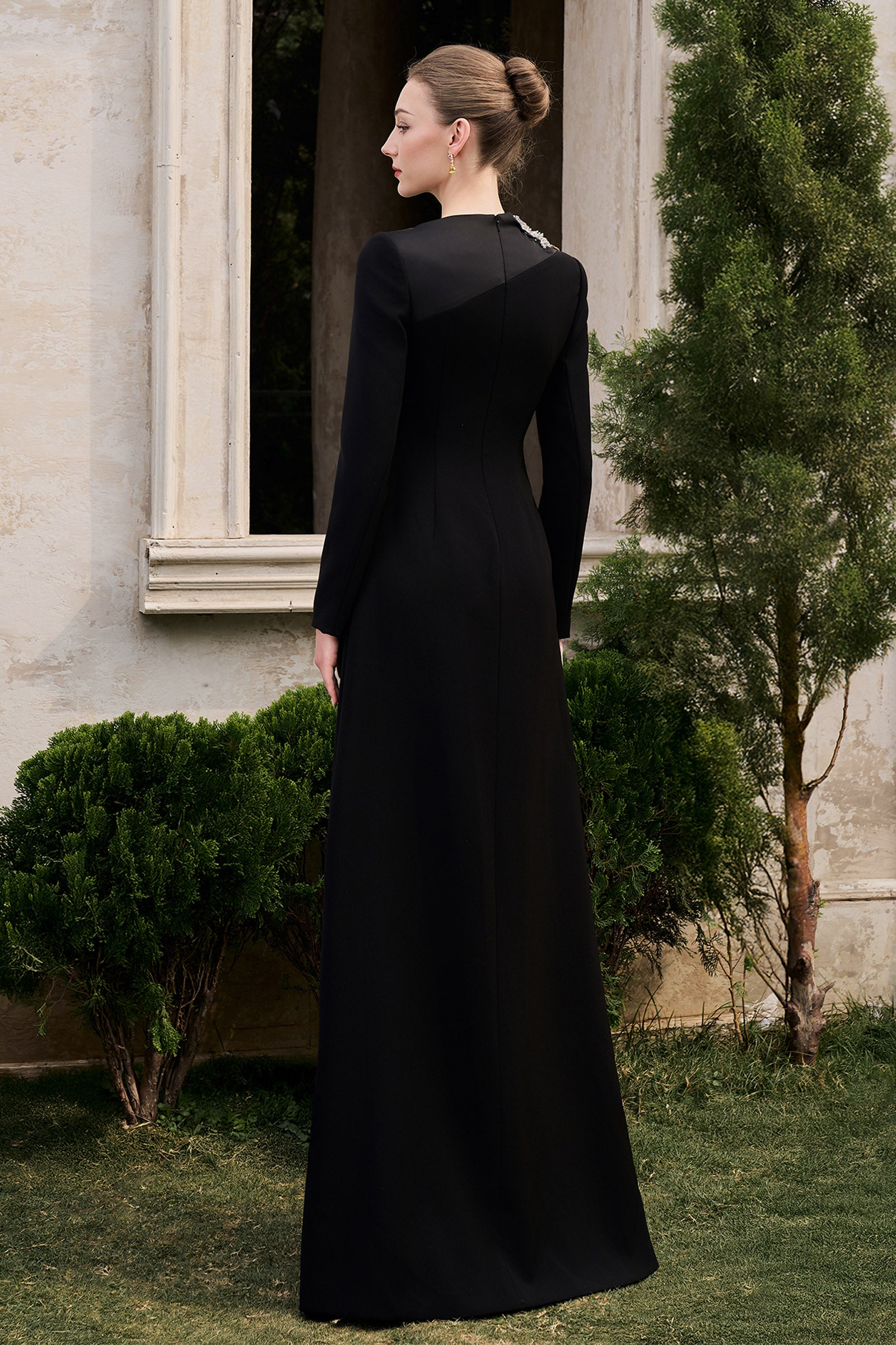 Isabelle Asymmetric Neck Maxi Dress