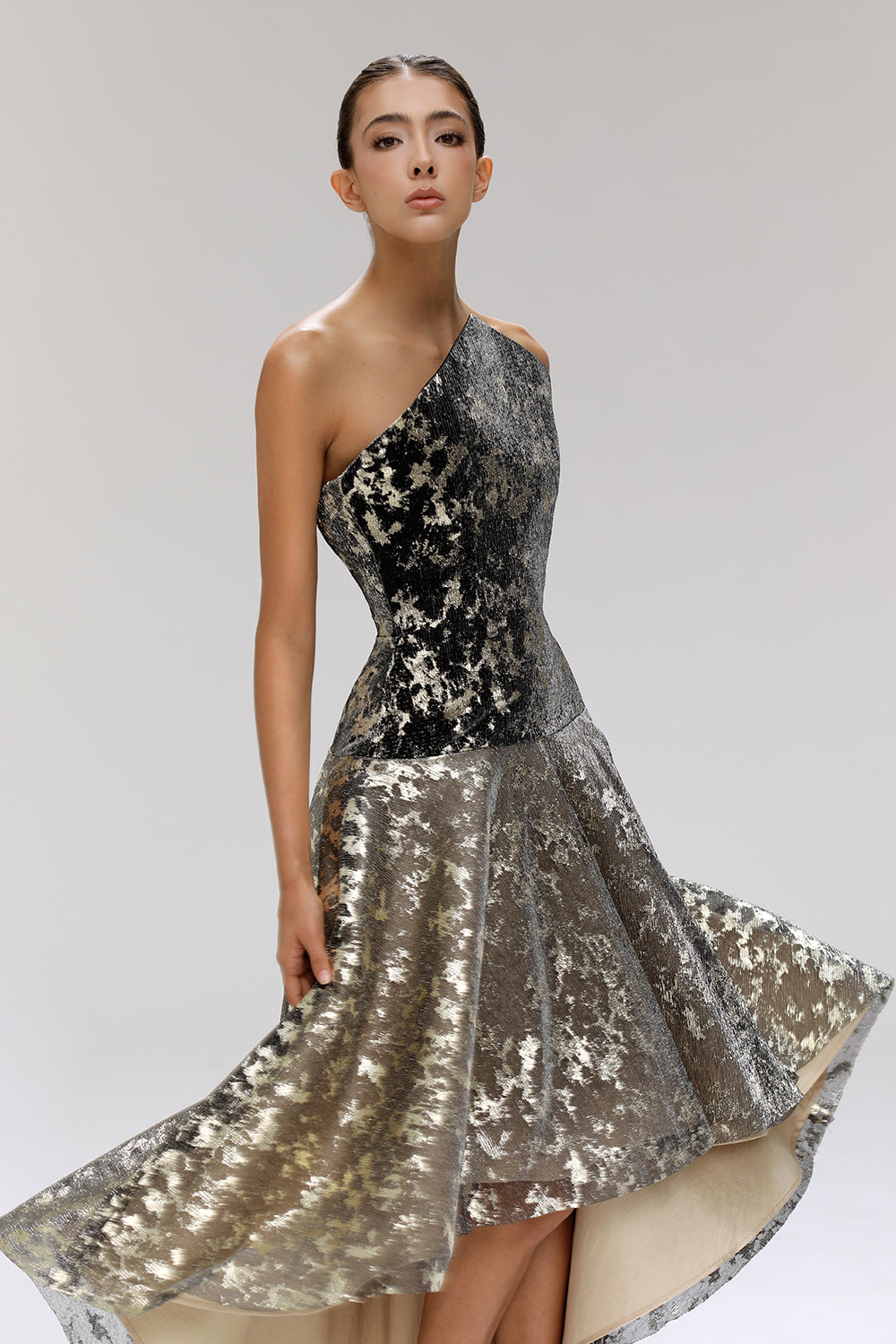 Morii Asymmetric Midi Dress