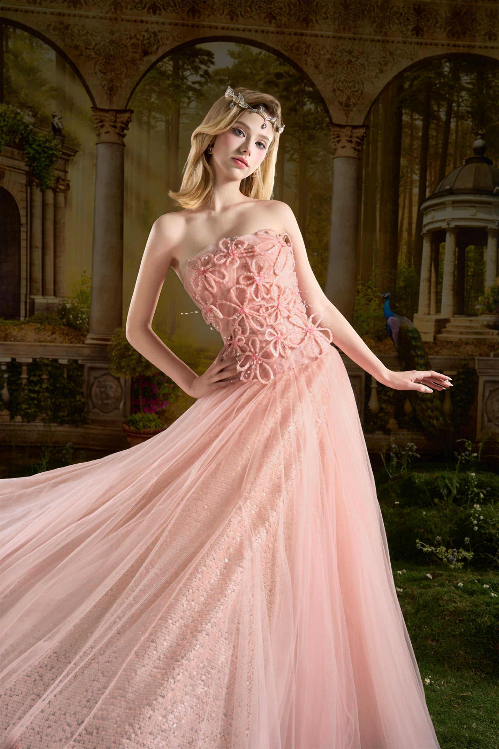 Katherine Straight Across Sequin Maxi Dress