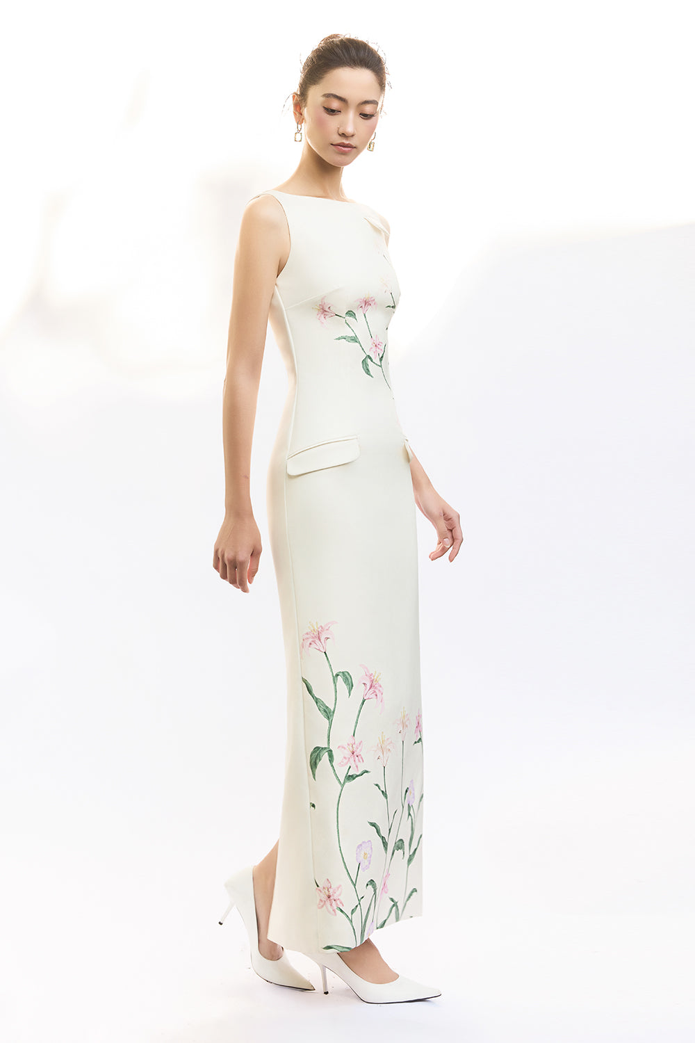 Mira Boat Neck Midi Dress