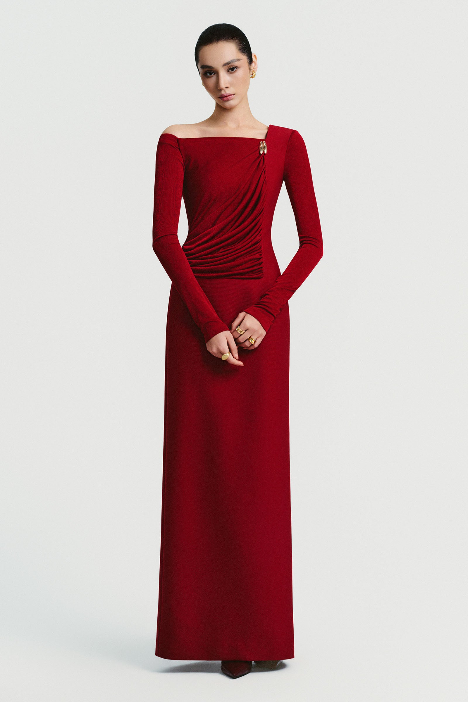 Amelie Ruched Maxi Dress