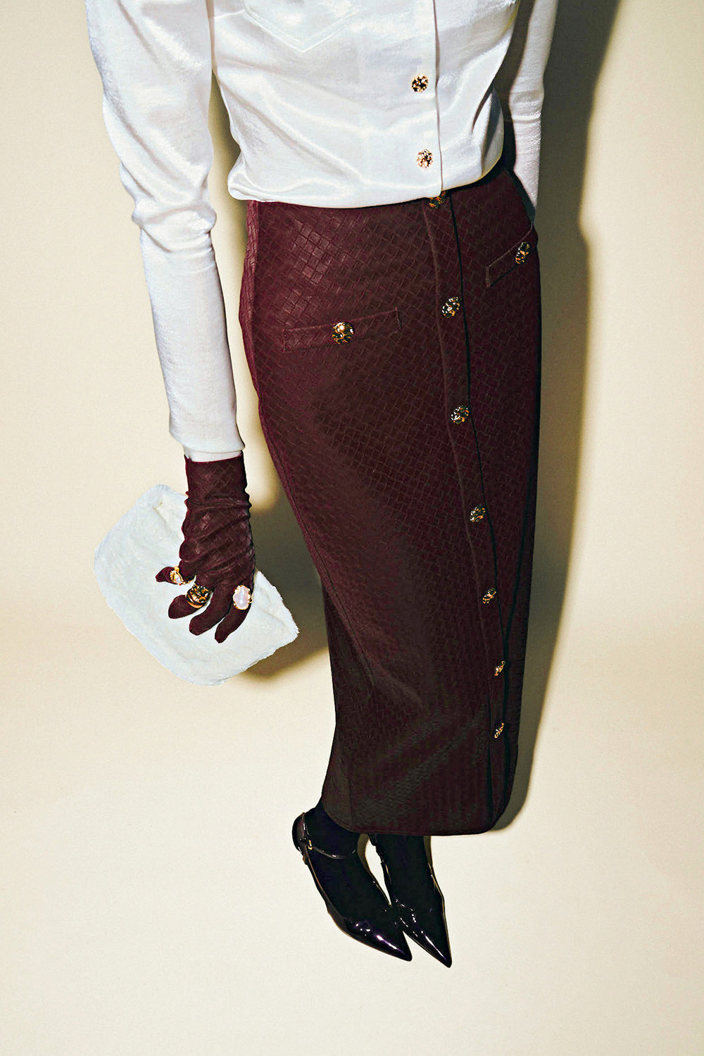 Elowen Straight Button Skirt