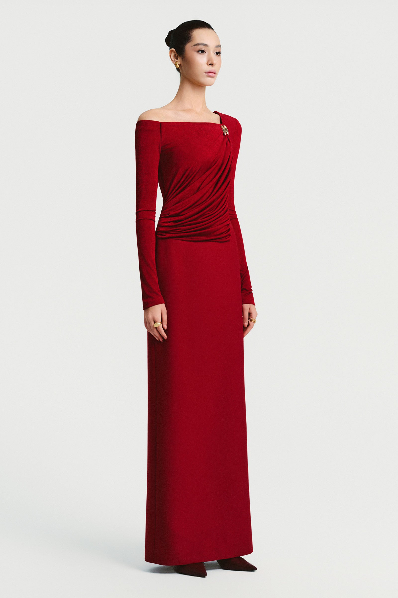 Amelie Ruched Maxi Dress