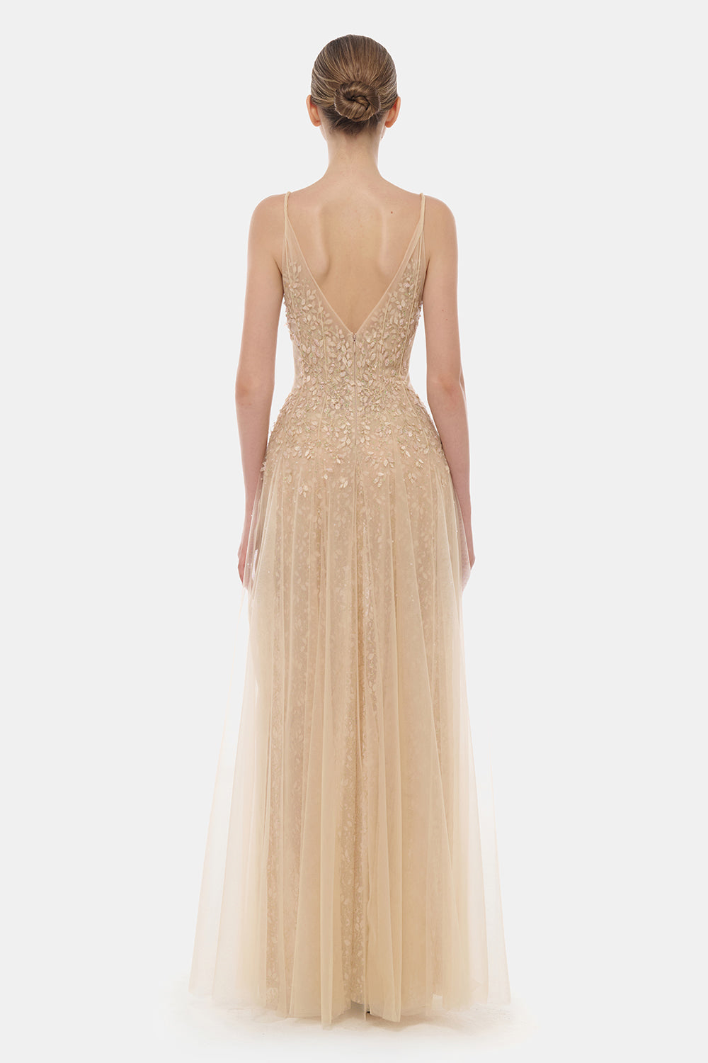 Camille V-Neck Embroidery Maxi Dress