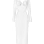 Lavish Sheath Long Sleeved Cotton Midi Dress