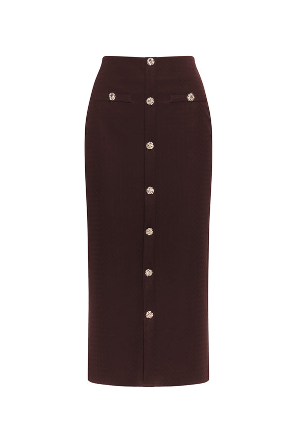 Elowen Straight Button Skirt