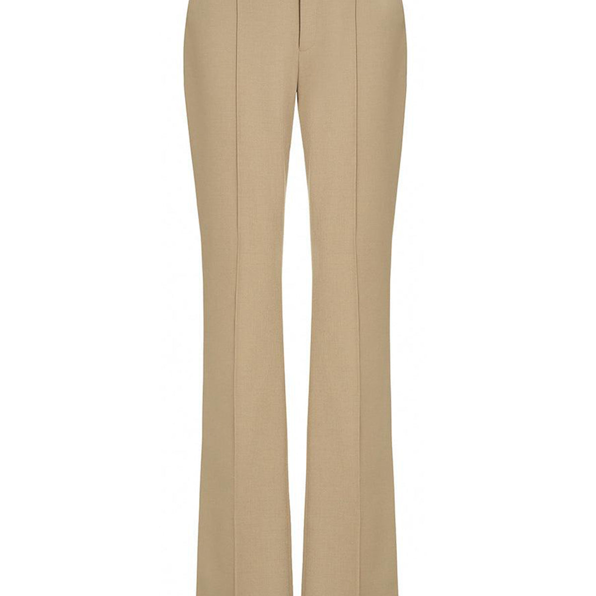 Beatrix Straight Front Zipper Twill Floor Length Pants
