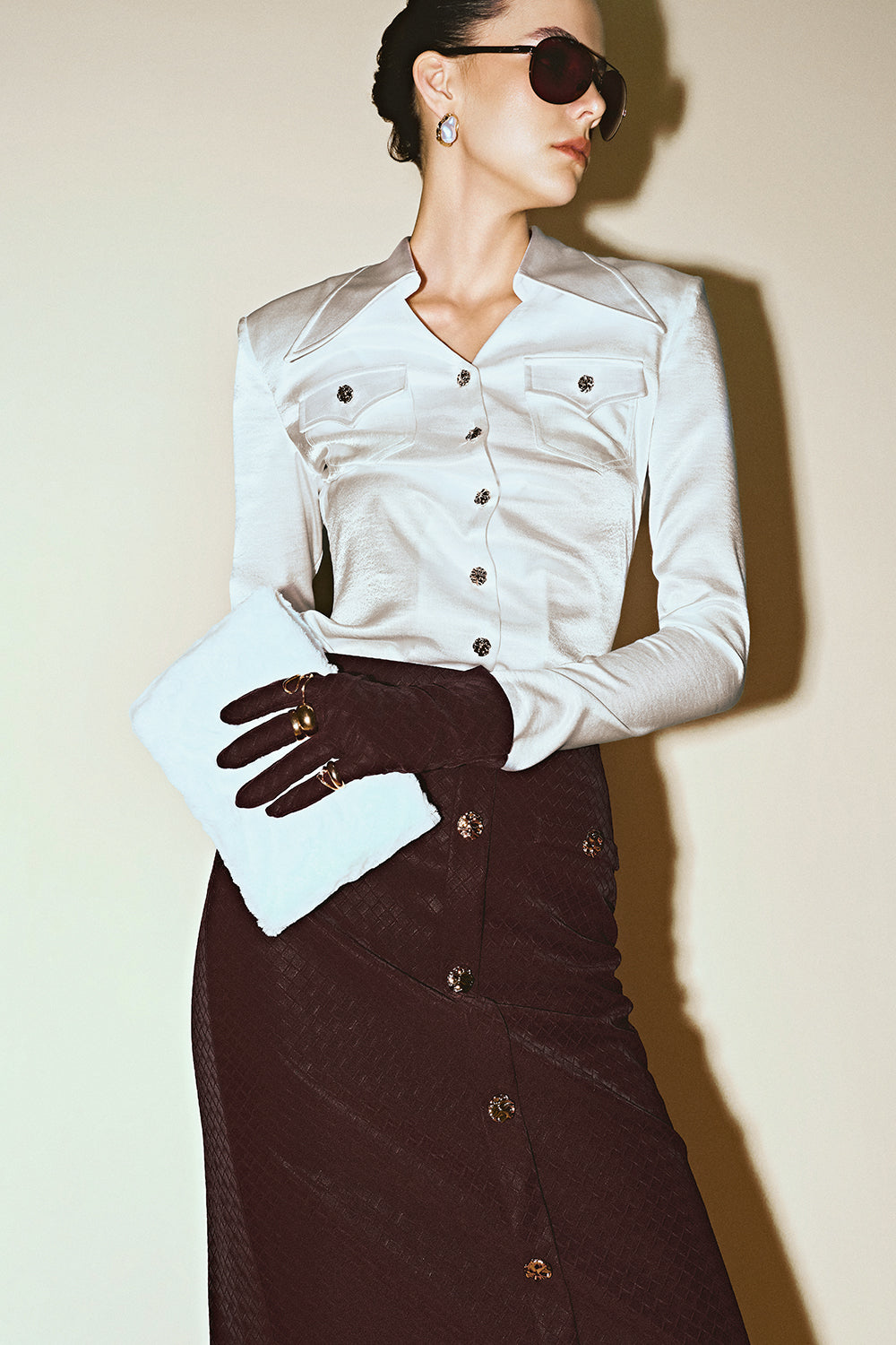 Elowen V-Neck Button Shirt