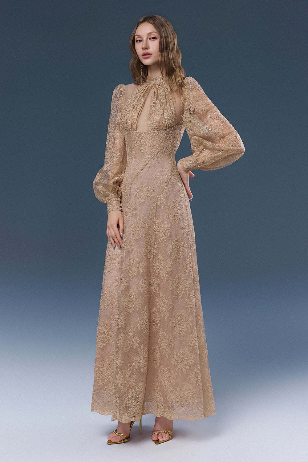 Jadeline Bishop Sleeve Maxi Dress
