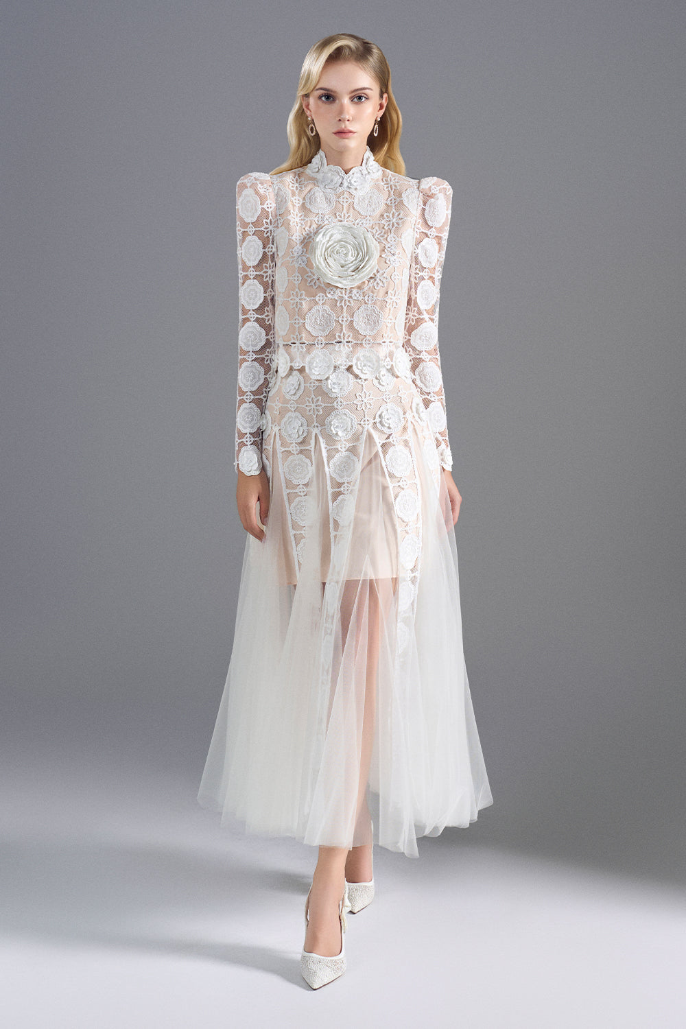 Baroque Mock Neck Top