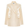 Ayla Straight Double Breasted Taffeta Blazer