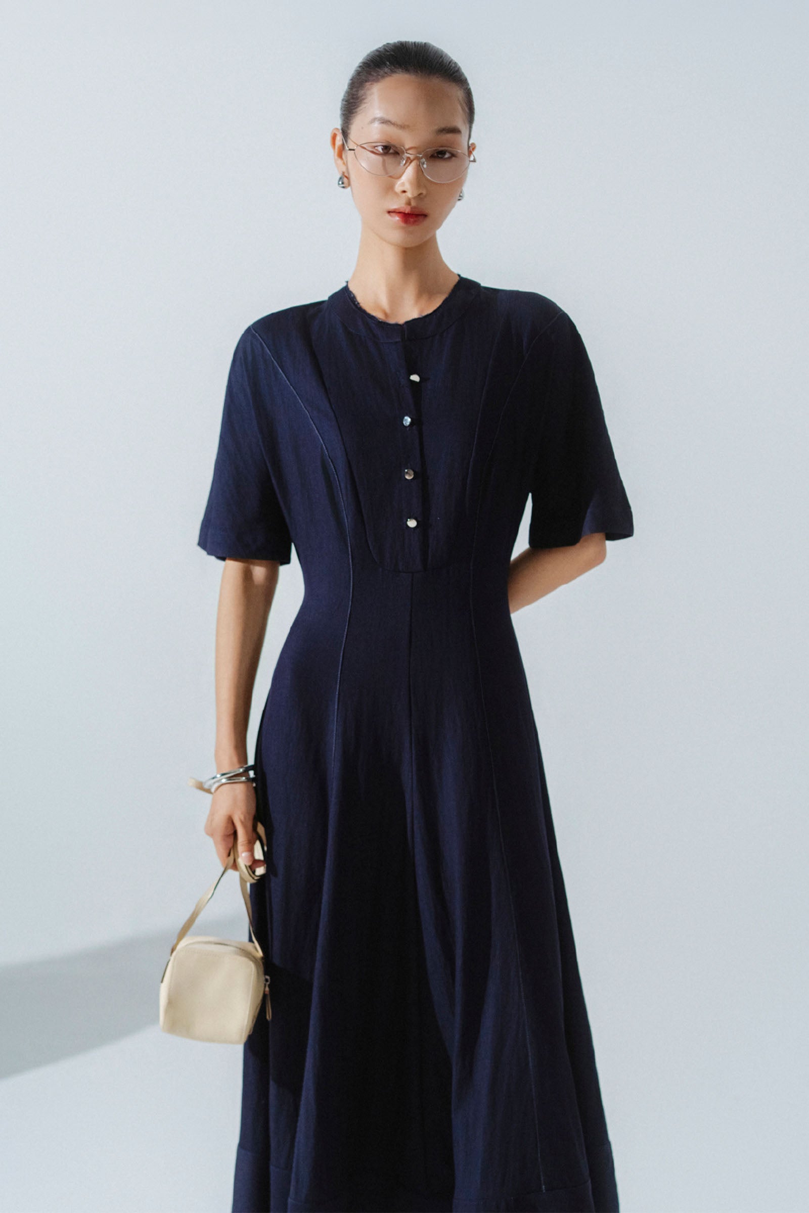 Aeris Round Neck Midi Dress