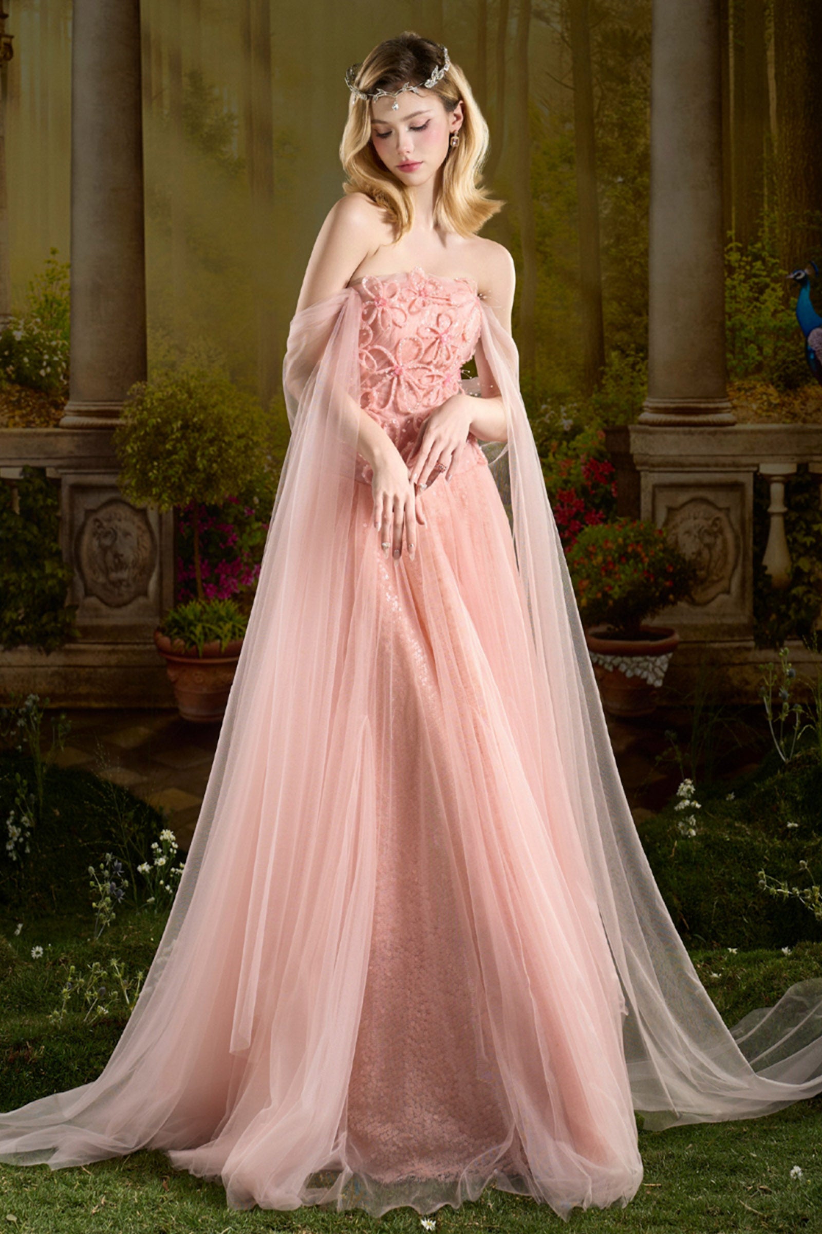 Katherine Straight Across Sequin Maxi Dress