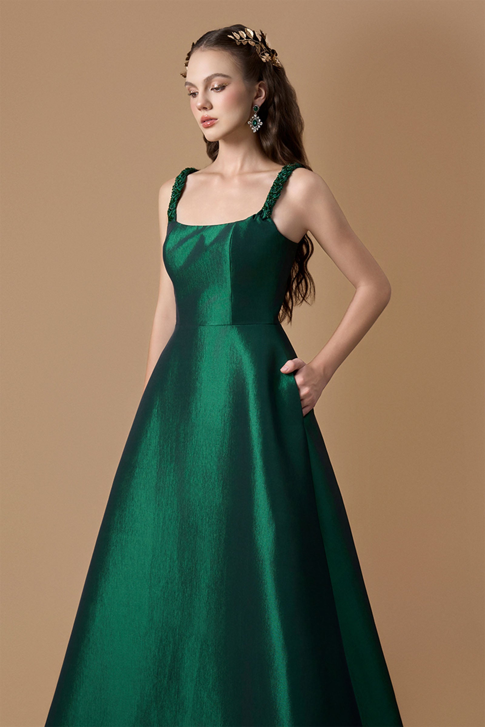Ysolde Square Neck Maxi Dress