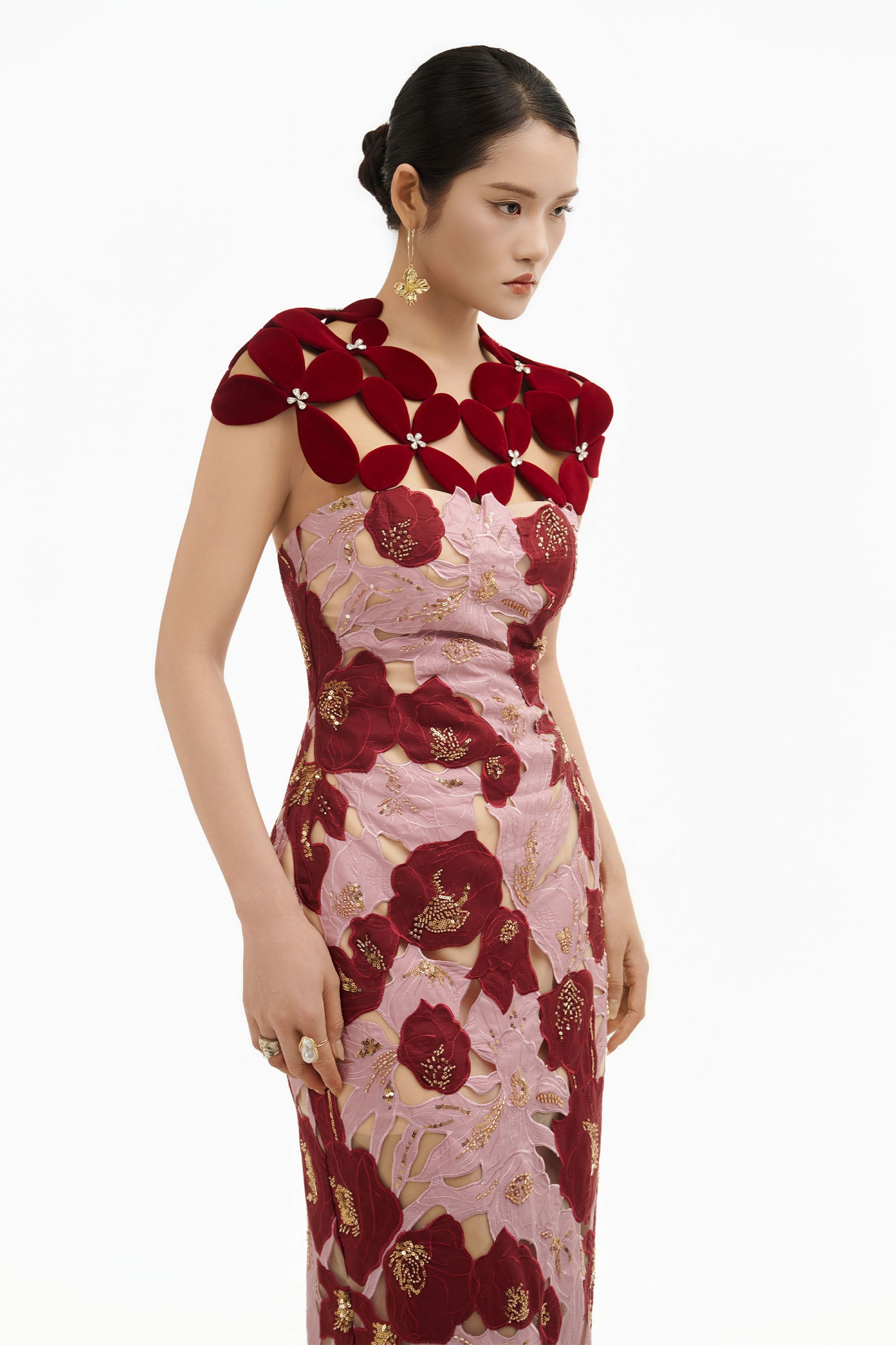 Rosée Applique Maxi Dress