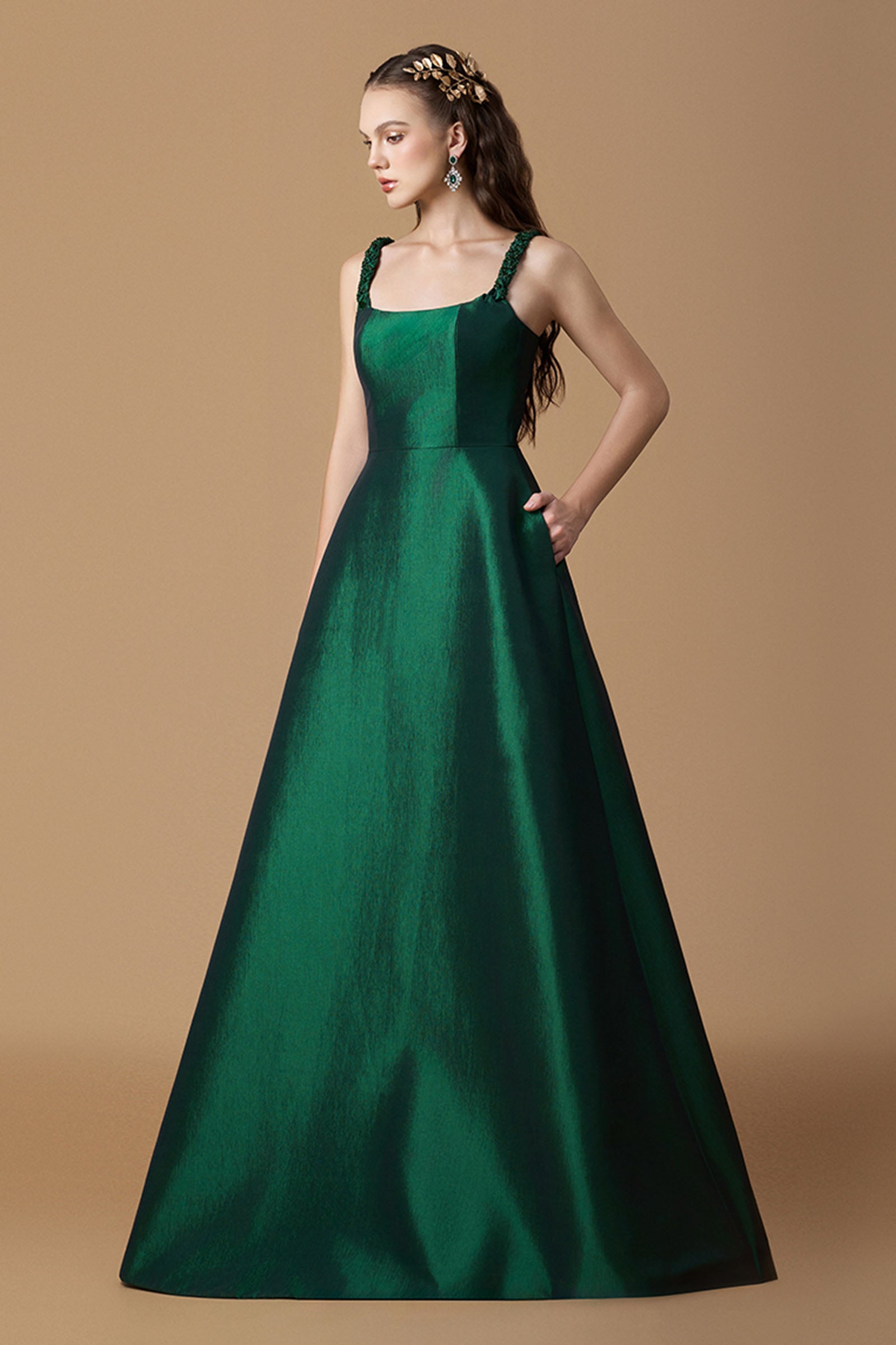 Ysolde Square Neck Maxi Dress
