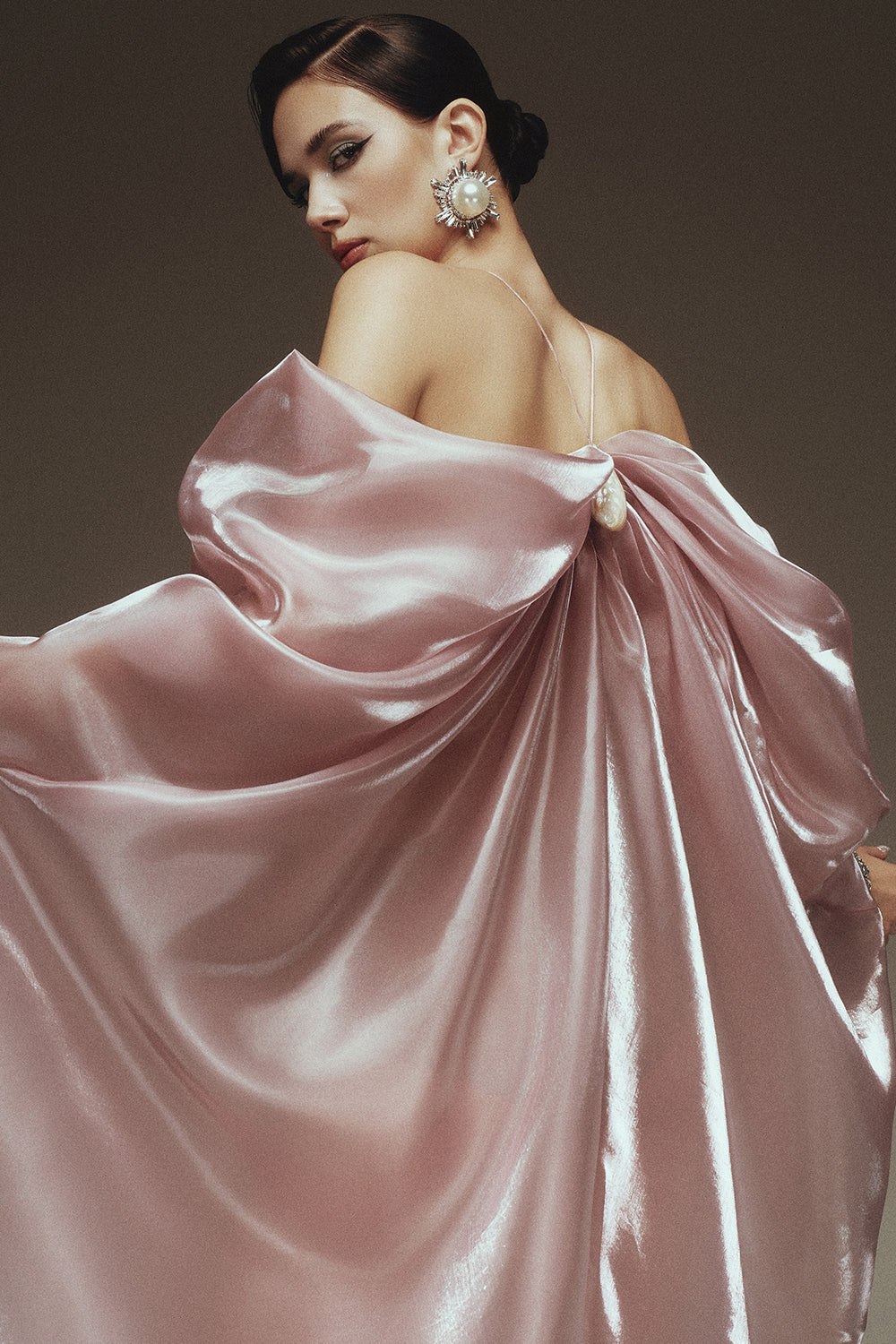 Aureline Trapezoid Draped Maxi Dress