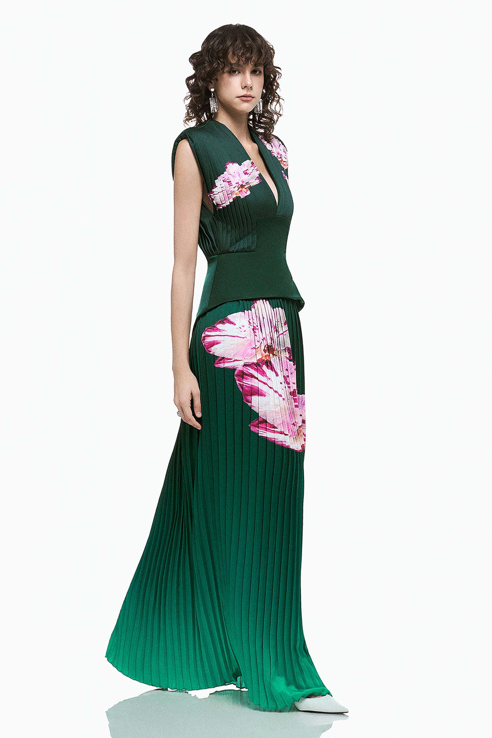 Camellia V-Neck Maxi Dress