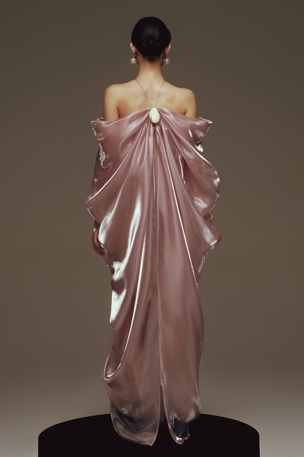 Aureline Trapezoid Draped Maxi Dress