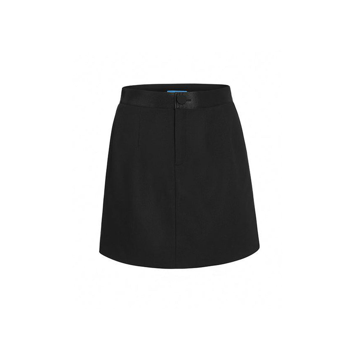 Amory A-line Front Zipper Twill Mini Skirt