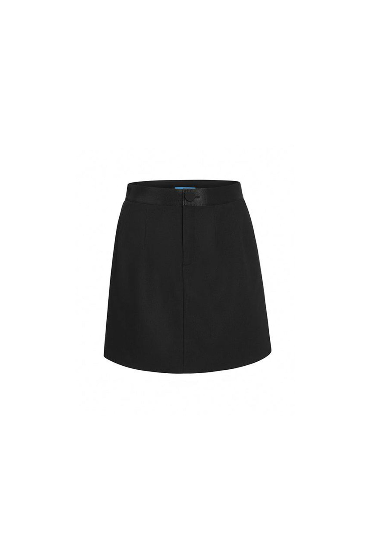 Amory A-line Front Zipper Twill Mini Skirt