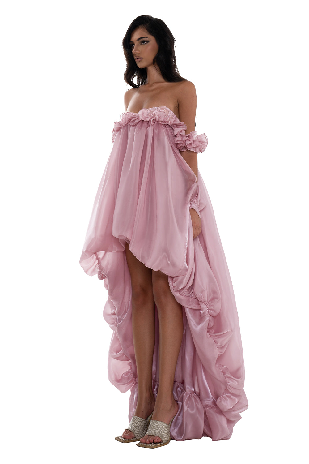 Ily Ruffle Midi Dress