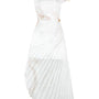 Isabella Asymmetric Pleated Organza Ankle Length Dress