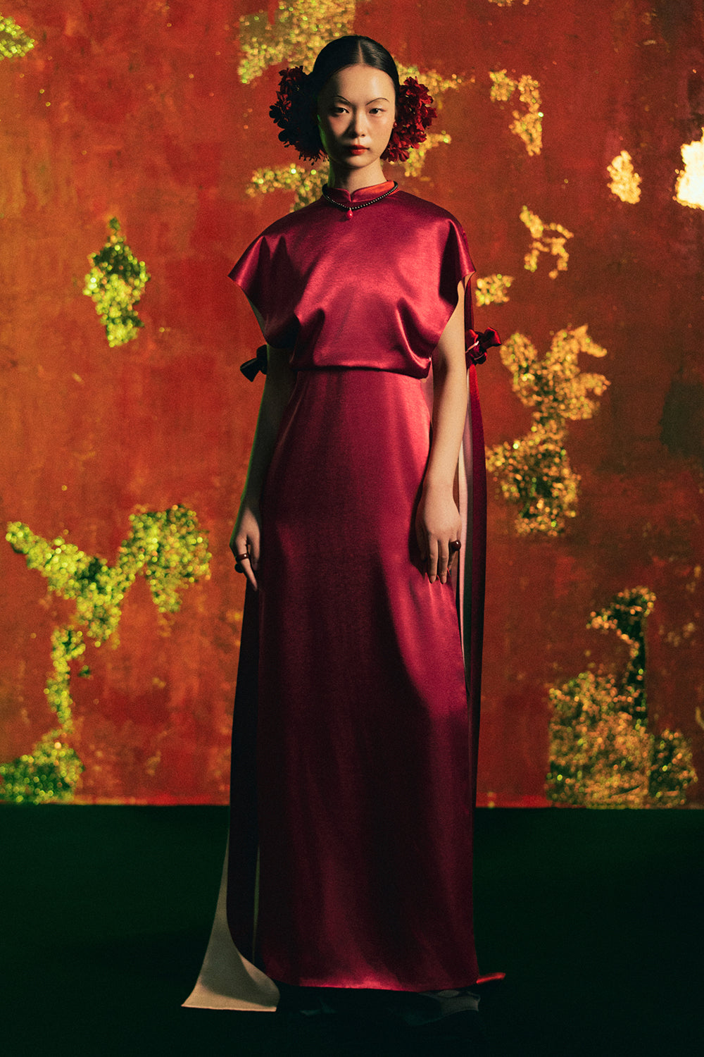 Truong An Straight Synthetic Silk Ao Dai